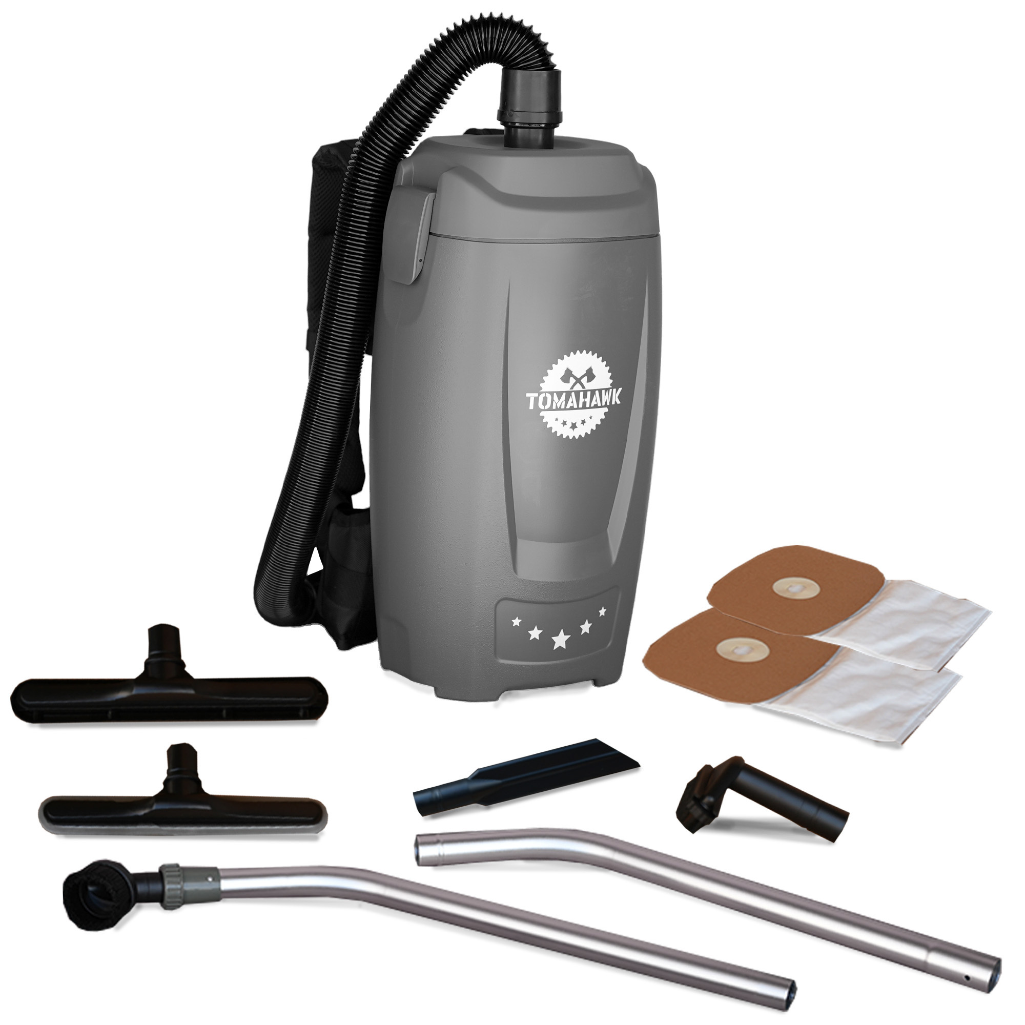 Tomahawk Electric Backpack Vacuum — 6 Qt., Lightweight, High-Performance, Commercial, Model# TVAC6PLUS